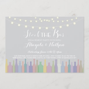 Elegant Stock The Bar Engagement Invitation