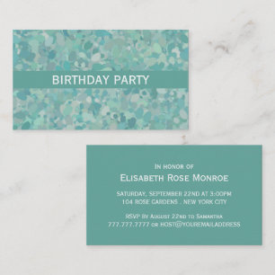 Elegant Stone Dot Birthday Party Ticket