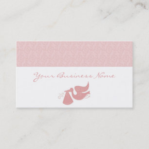 Elegant Stork Pink Business Card