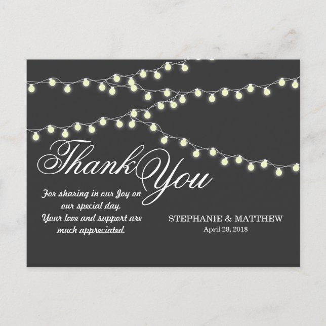 Elegant Strands of Lights Postcard (Front)