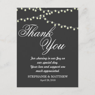 Elegant Strands of Lights Thank You Card
