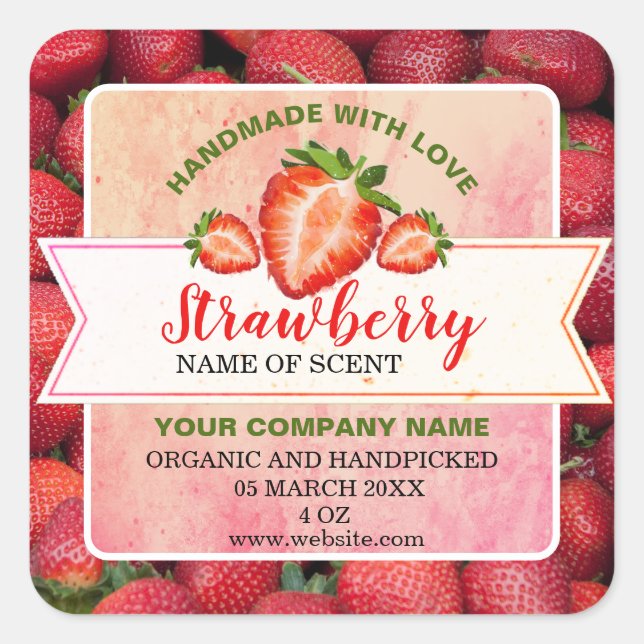 Elegant Strawberry Jam   Classic Round Sticker (Front)