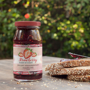 Elegant Strawberry Jam   Classic Round Sticker