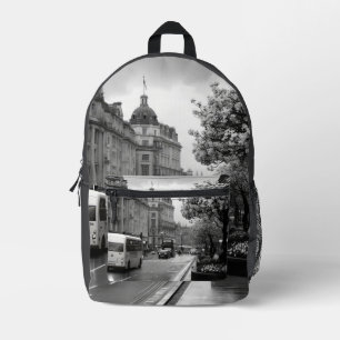 Elegant Street View Printed Backpack