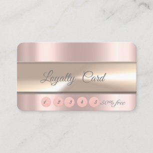 Elegant Stripe Rose Gold Loyalty Card