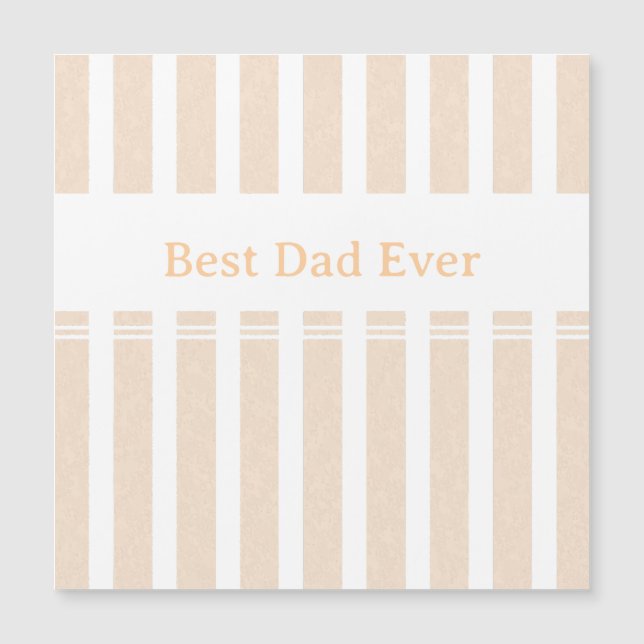 Elegant Striped Best Dad Ever Personalised (Front)