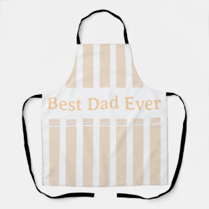 Elegant Striped Best Dad Ever Personalised Apron