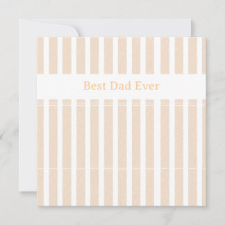 Elegant Striped Best Dad Ever Personalised Card