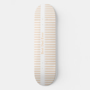 Elegant Striped Best Dad Ever Personalised Skateboard
