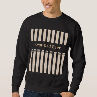 Elegant Striped Best Dad Ever Personalised Sweatshirt