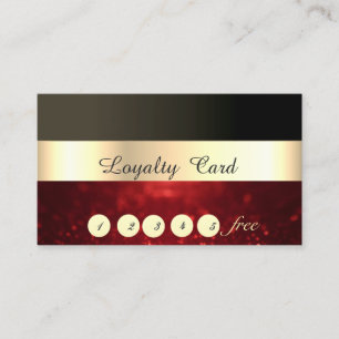 Elegant ,Striped,Black,Glittery Loyalty Card
