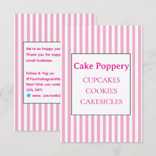 Elegant Striped Enclosure Card