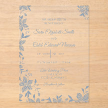 Elegant Striped Flower in Dusty Blue