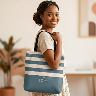 Elegant Striped Lomé Togo Favourite Place Custom Tote Bag