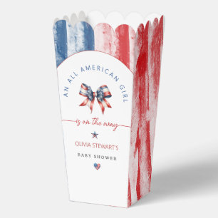 Elegant Stripes and stars 4th July Baby Shower Favour Box