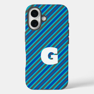  Elegant Stripes Pattern Personalise iPhone 16 Case