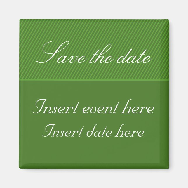 Elegant stripes Save the date Magnet Template (Front)