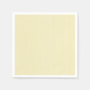 Elegant Stripes White - Butter Yellow Napkin