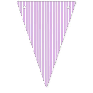 Elegant Stripes White - Soft Lilac Bunting