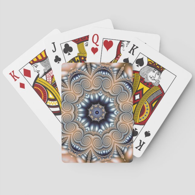 Elegant & Stunning Mandala Gold Black White Playing Cards (Back)