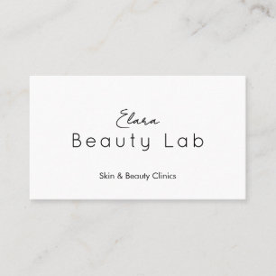 Elegant Stunning Skincare Clinics Minimalist Clean Business Card