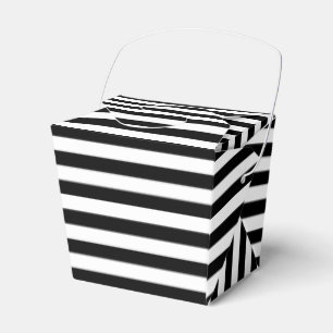 Elegant Style Chic Black and white stripes pattern Favour Box