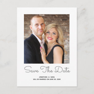 Elegant Style Photo Save The Date Announcement Postcard