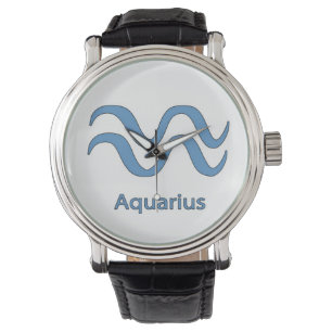Elegant Stylish Aquarius Star Sign Watch