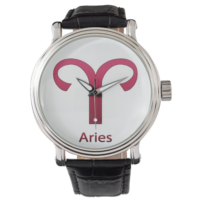Elegant Stylish Aries star sign Watch (Front)