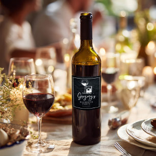 Elegant stylish Bachelor Party Wine Label