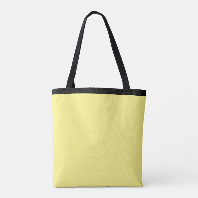 Elegant Stylish Black and Yellow Oval Pattern Tote Bag (Back)