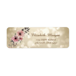 Elegant Stylish Bokeh,Flowers Address