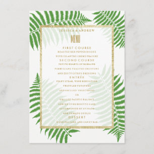 Elegant Stylish Bracken Wedding Menu