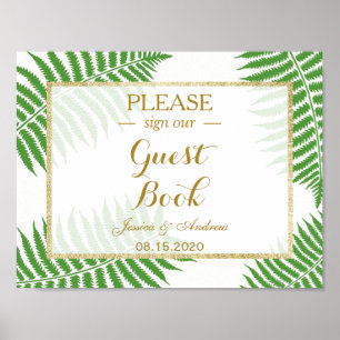 Elegant Stylish Bracken Wedding Poster