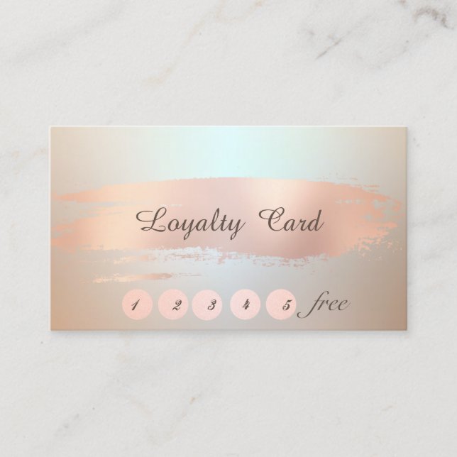 Elegant Stylish , Brush Stroke  Loyalty Card (Front)