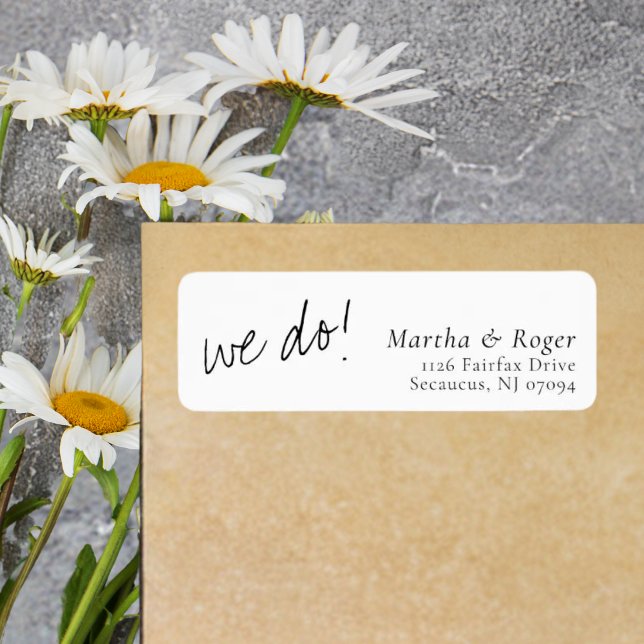 Elegant Stylish Calligraphy Wedding Return Address (Creator Uploaded)
