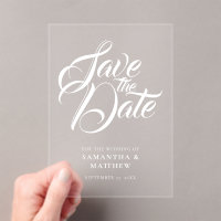 Elegant Stylish Calligraphy Wedding Save The Date