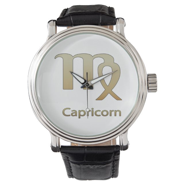 Elegant Stylish Capricorn Star Sign Watch (Front)