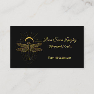 Elegant stylish chic black and gold  business card