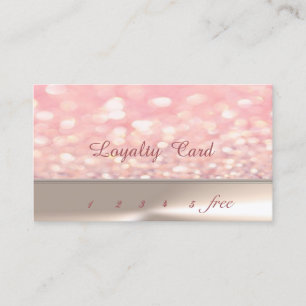 Elegant Stylish Chic , Bokeh   Loyalty Card