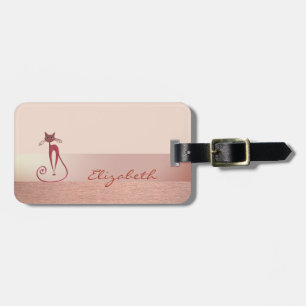 Elegant Stylish Chic,Cat Luggage Tag