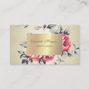 Elegant Stylish Chic,Flowers Business Card