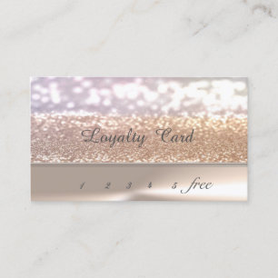 Elegant Stylish Chic,Glittery Bokeh Loyalty Card