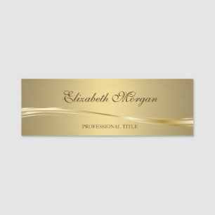 Elegant Stylish Chic Gold Name Tag