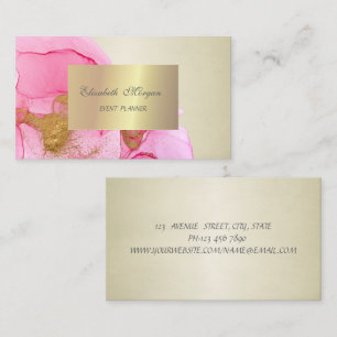 Elegant Stylish Chic,Gold Swirls Business Card