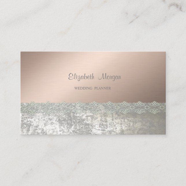 Elegant Stylish Chic ,Lace Business Card (Front)