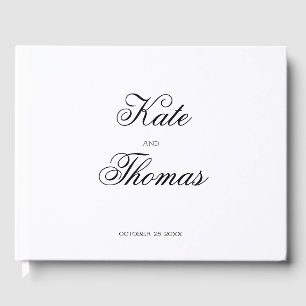Elegant Stylish Chic Modern Simple Minimalist  Guest Book