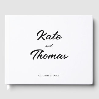 Elegant Stylish Chic Modern Simple Minimalist  Guest Book