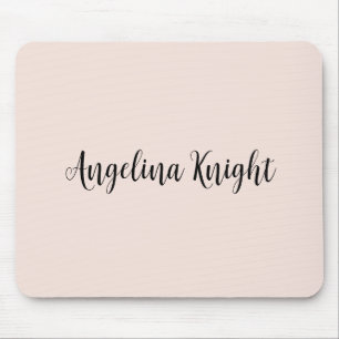 Elegant Stylish Chic Plain Handwriting Script Mouse Mat