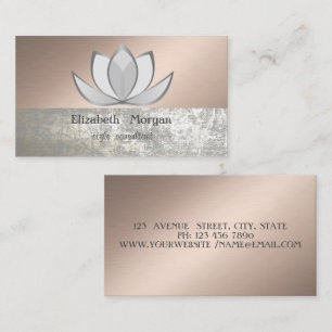 Elegant Stylish Chic Pofessional Lotus Business Ca Business Card